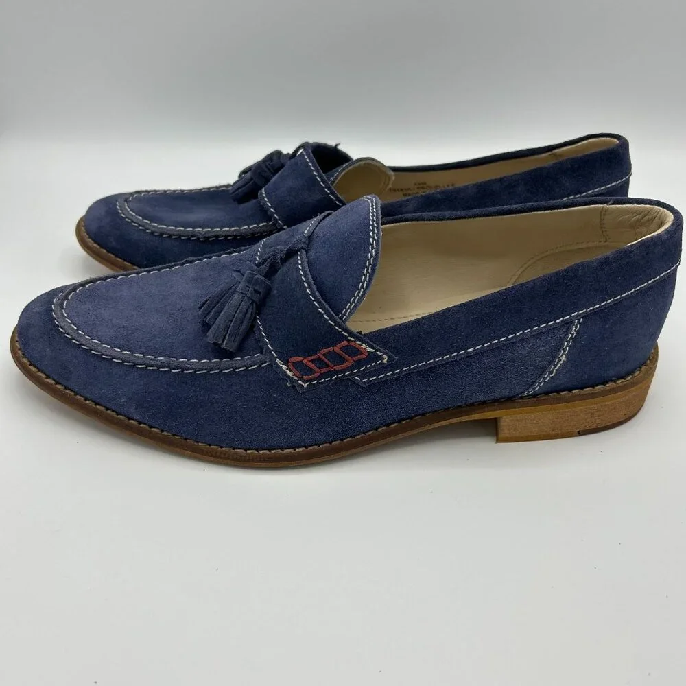 Testosterone Men's Blue Suede Tassel Loafers Size 44M (11)